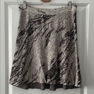BCBGMaxAzria Size S Silk-Blend Flare Knit Skirt